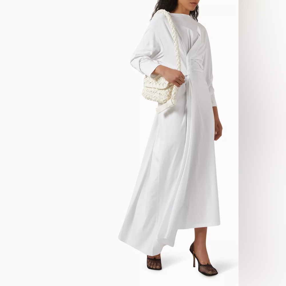 A.W.A.K.E. MODE Jersey Asymmetric Gathered Maxi Dress - Picture 2 of 12